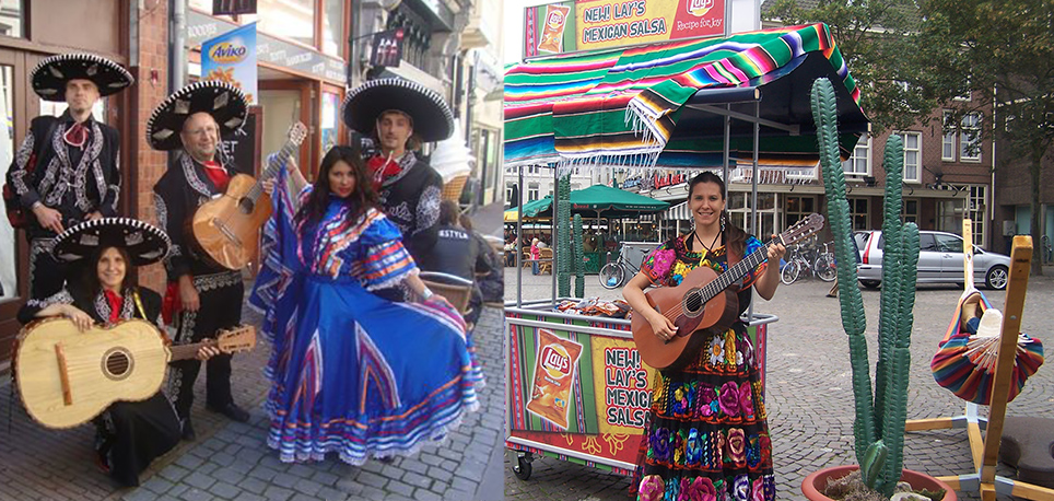 Winkelcentrum animatie mexicaanse dag